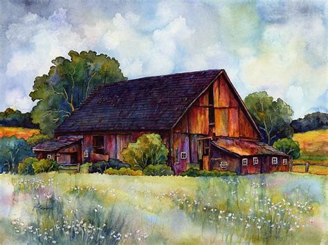 This Old Barn By Hailey E Herrera Barn Art Barn Painting Watercolor