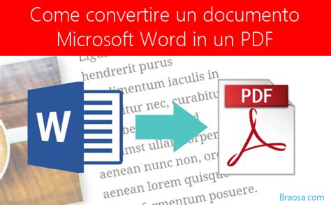 Come Convertire Un Documento Microsoft Word In Pdf