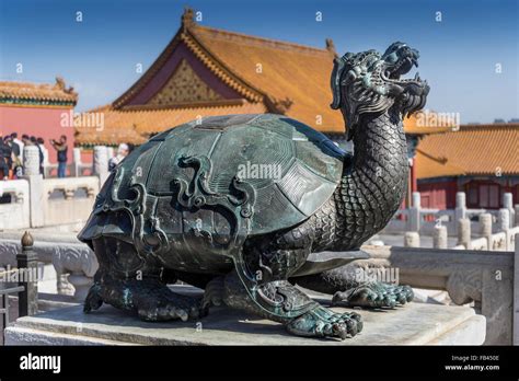 Giant Turtle Statue Inside Beijing Forbidden City Stock Photo Alamy
