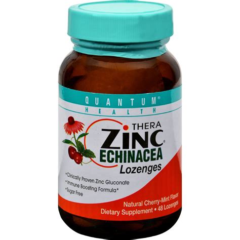 Quantum Thera Zinc Echinacea Lozenges Cherry Mint 48 Lozenges