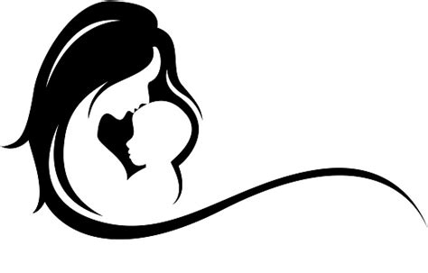 Mother And Baby Silhouette Stock Illustration Download Image Now