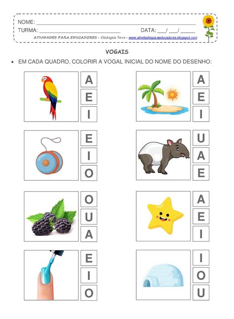 Atividades Com As Vogais Desenhos Para Colorir Images And Photos Finder