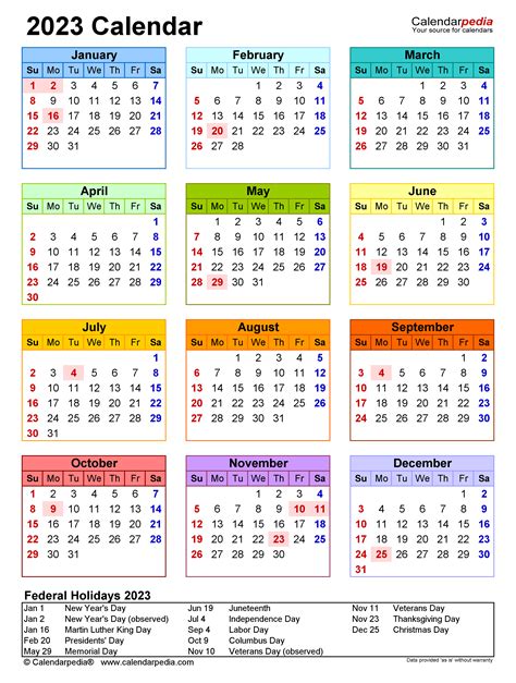 2023 Calendar Templates And Images Free 2023 Calendar Template