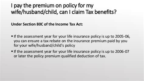 General customer queries on life insurance tax benefits