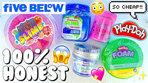 New Store Bought Slimes Under 5 Review Five Below Youtube