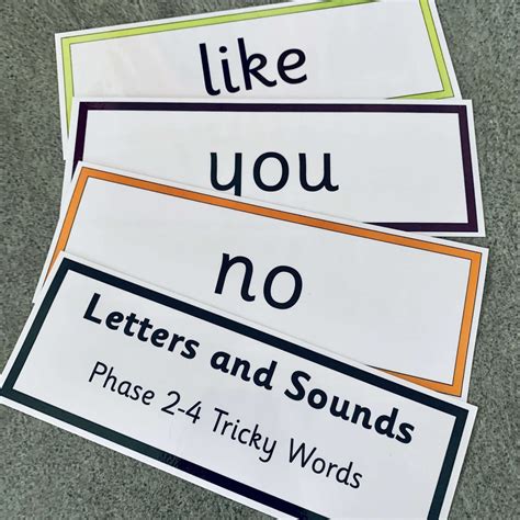 Letters And Sounds Tricky Words Phases 2 4 Flashcards Primary