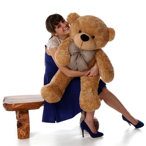 Shaggy Cuddles Amber Brown Big Teddy Bear Giant Teddy Bears