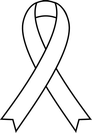 Ribbon black and white vectors (88,233). Clipart - White Awareness Ribbon