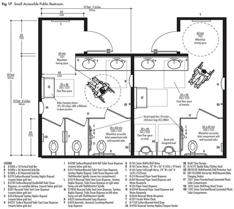 Bathroom Layout With Urinal Public Restroom With Separate Handicapped