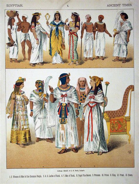 description ancient times egyptian 001 costumes of all nations ancient egypt clothing