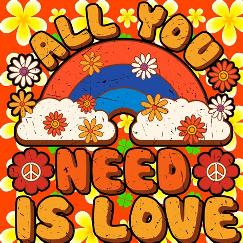 All You Need Is Love Hippie Poster Free Stock Photo Public Domain