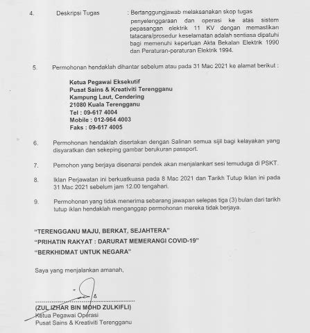 Please contact them for public viewing schedules and outreach programs. Jawatan Kosong Di Pusat Sains Dan Kreativiti Terengganu ...