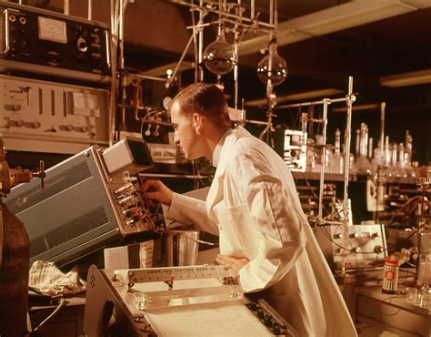 1960s Scientist Lab Technician Looking Photograph By Vintage Images