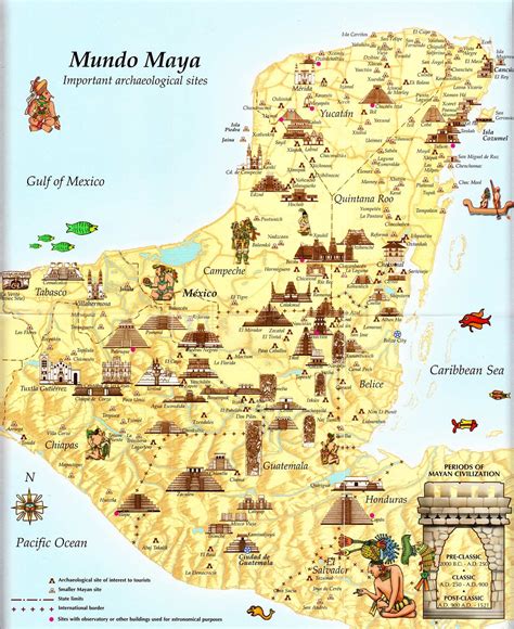 Tourist Map Of Mayan Cities And Archaeological Sites Uncovered History