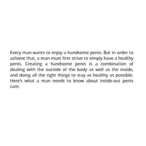 Creating The Handsome Penis Every Man Deserves
