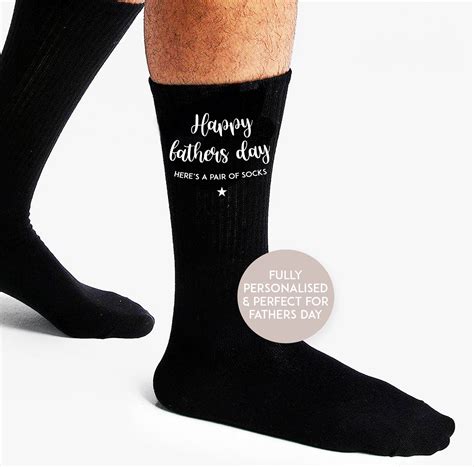 Personalised Fathers Day Socks Dad Socks Fathers Day T Etsy