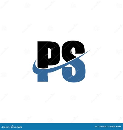 Letter Ps Simple Monogram Logo Icon Design Stock Vector Illustration