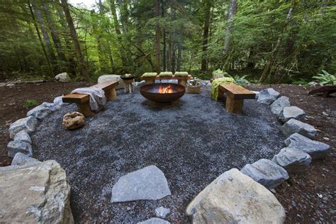 Simple Cabin Landscaping Paradise Restored Landscaping Fire Pit