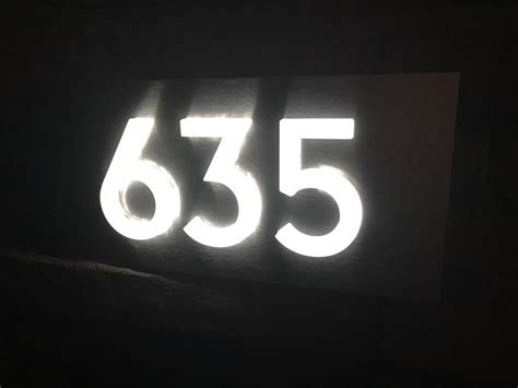 Custom Led House Number Sign Horizontal 6 Etsy Led House Numbers