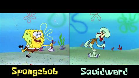 Spongebob Vs Squidward Technique Real Time Comparison Youtube