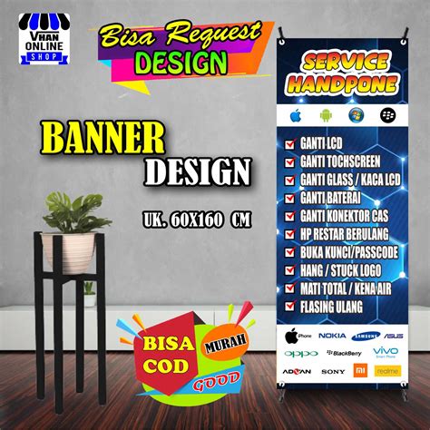 Spanduk Banner Service Hp Model Berdiri, Konter Hp, Sparepart Hp, Bagus