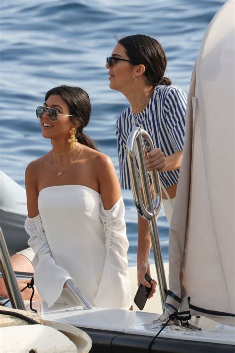 Kendall Jenner And Kourtney Kardashian Leaves Eden Roc Hotel In Antibes
