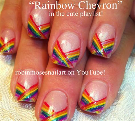 Nail Art By Robin Moses Rainbow Nails Nail Art Rainbow Nail