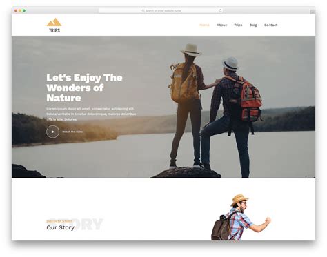 Trips Free Travel Business Website Template Colorlib