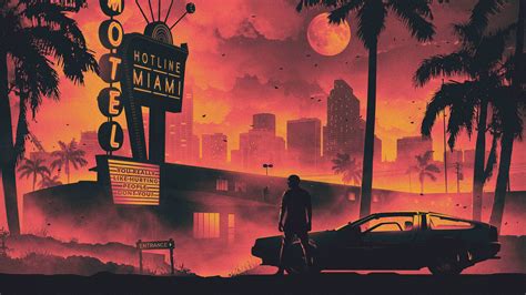 Hotline Miami Game Retro Style Dark Life Cityscape 5k