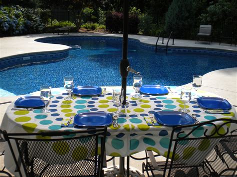 A patio umbrella can offer your patio or deck protection from rain or shine. Umbrella Tablecloths - Outdoor Entertaining with Style and ...