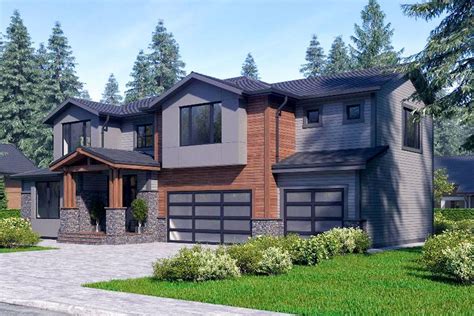 Delightful Two Story Northwest House Plan With Second Level Master