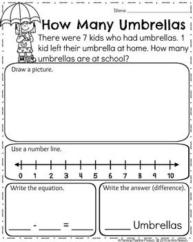 Below are three versions of our grade 1 math worksheet on each worksheet has several related word problems where students will need to subtract one or two digit numbers to solve. First Grade Subtraction Word Problems by Planning Playtime ...