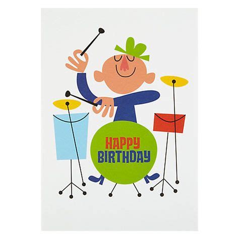 Art File Drummer Birthday Card Birthday Cards Birthday Card Online Happy Birthday