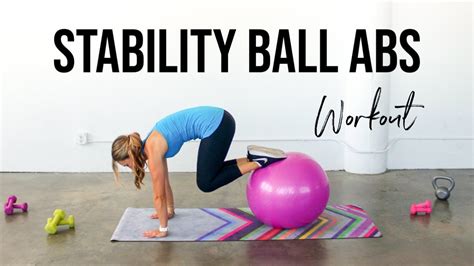 Stability Ball Ab Workout Ab Exercises With The Ball Weights Youtube