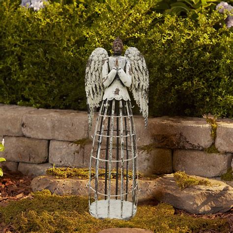 Trinx Indoor Outdoor Yard Lawn Praying Angel Statue Wayfair