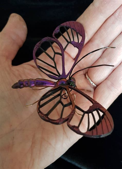 Beautiful Handmade Lifelike Sculpture Of Glasswing Butterfly Etsy