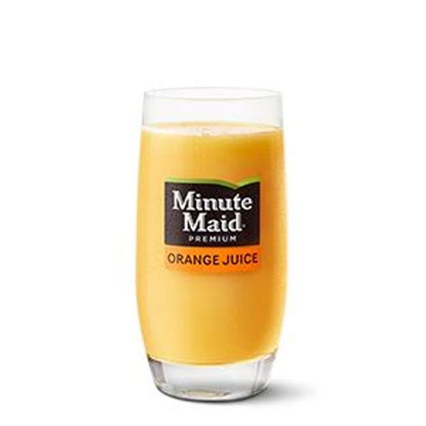 Mcdonald S Minute Maid Orange Juice Small Nutrition Summary And