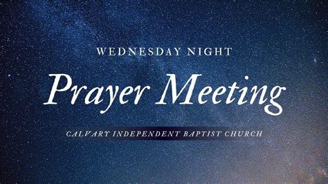 Wednesday Night Prayer Meeting Youtube