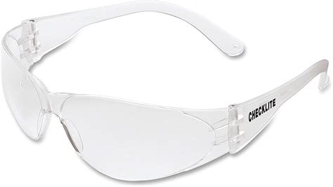 mcr safety cl010 checklite safety glasses clear frame clear lens amazon ca tools and home