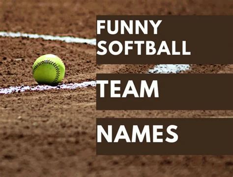 Funny Softball Team Names For Squad And Groups