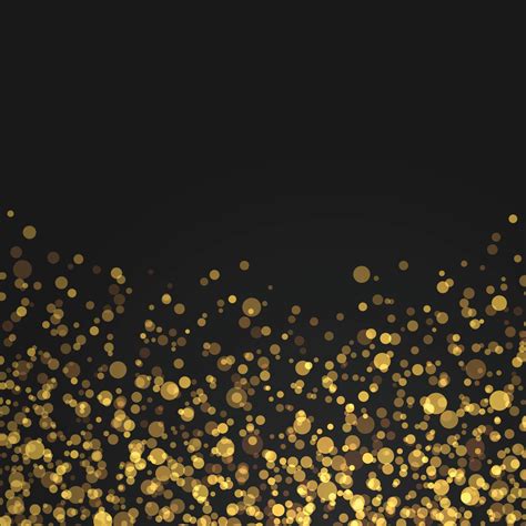 Gold Glitter Particles Background Effect Template For Your Design