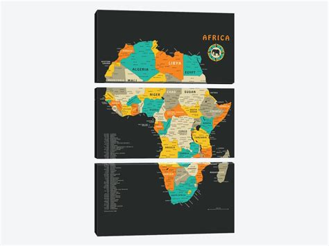 Africa Map Canvas Print By Jazzberry Blue Icanvas