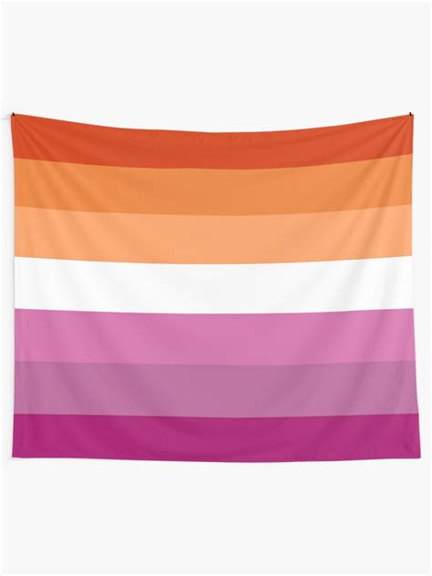 New Lesbian Flag Expanded Tapestry By Petitecitrus Redbubble