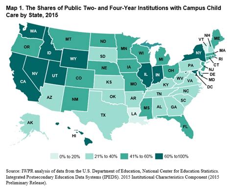 This metric measures the presence or absence of free community college education in a state. Campus Child Care Declining in Most States Despite Growing ...