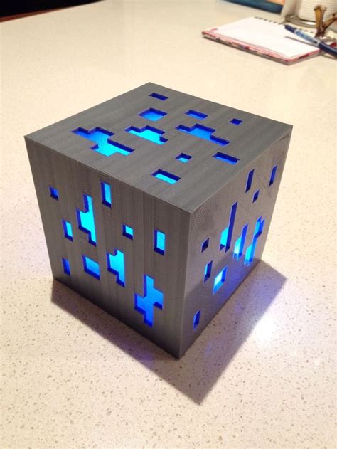Every day new 3d models from all over the world. Minecraft diamond ore lamp by I_am_me | 3d printing diy ...