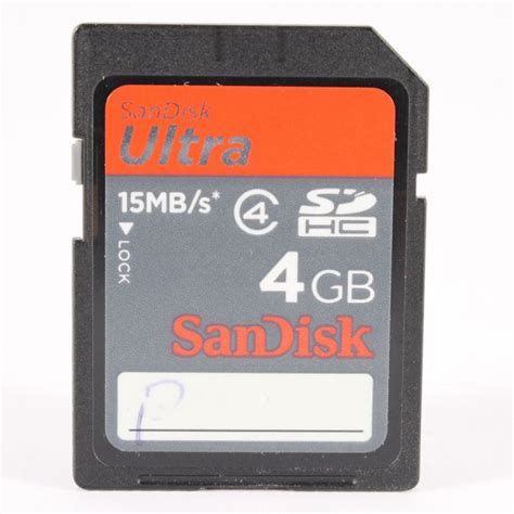 Sandisk 4gb 15 Mbs Class 4 Ultra Sdhc Memory Card At Keh Camera
