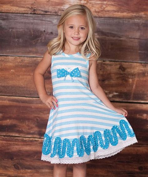 Take A Look At This Blue Butterfly Stripe Dress Infant Toddler