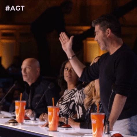 simon cowell celebration by america s got talent find and share on giphy