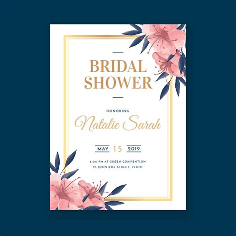 Wedding Shower Invitations Template