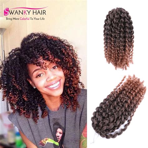 3pcslot Marlybob Curly Crochet Hair Extensions 8afro Kinky Twist